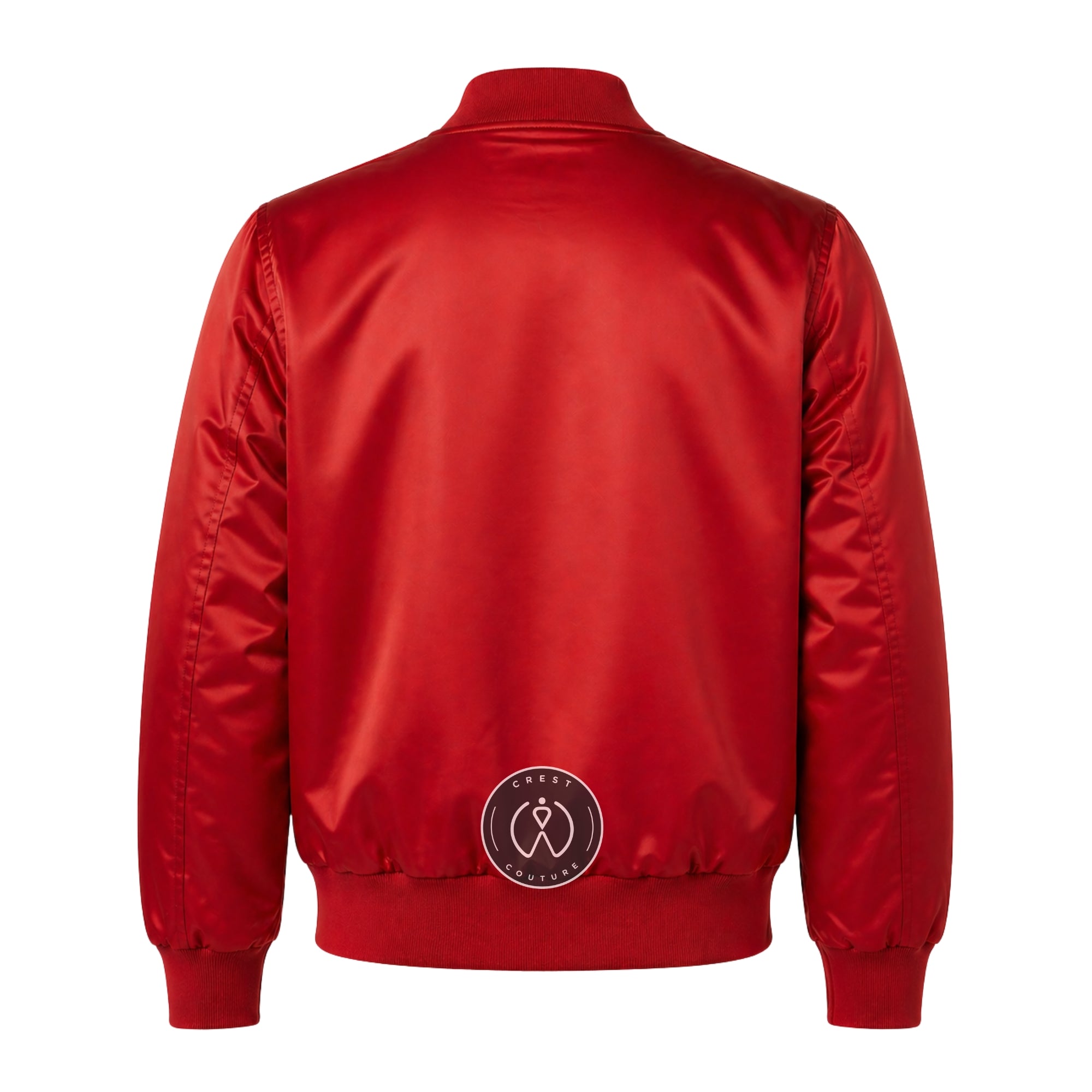 Red Satin Varsity Jacket – Custom Letterman Jacket, Unisex Streetwear Bomber