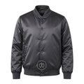 Grey Satin Varsity Jacket – Custom Letterman Jacket, Unisex Streetwear Bomber