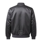 Grey Satin Varsity Jacket – Custom Letterman Jacket, Unisex Streetwear Bomber