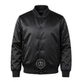 Black Satin Varsity Jacket – Custom Letterman Jacket, Unisex Streetwear Bomber