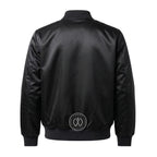 Black Satin Varsity Jacket – Custom Letterman Jacket, Unisex Streetwear Bomber