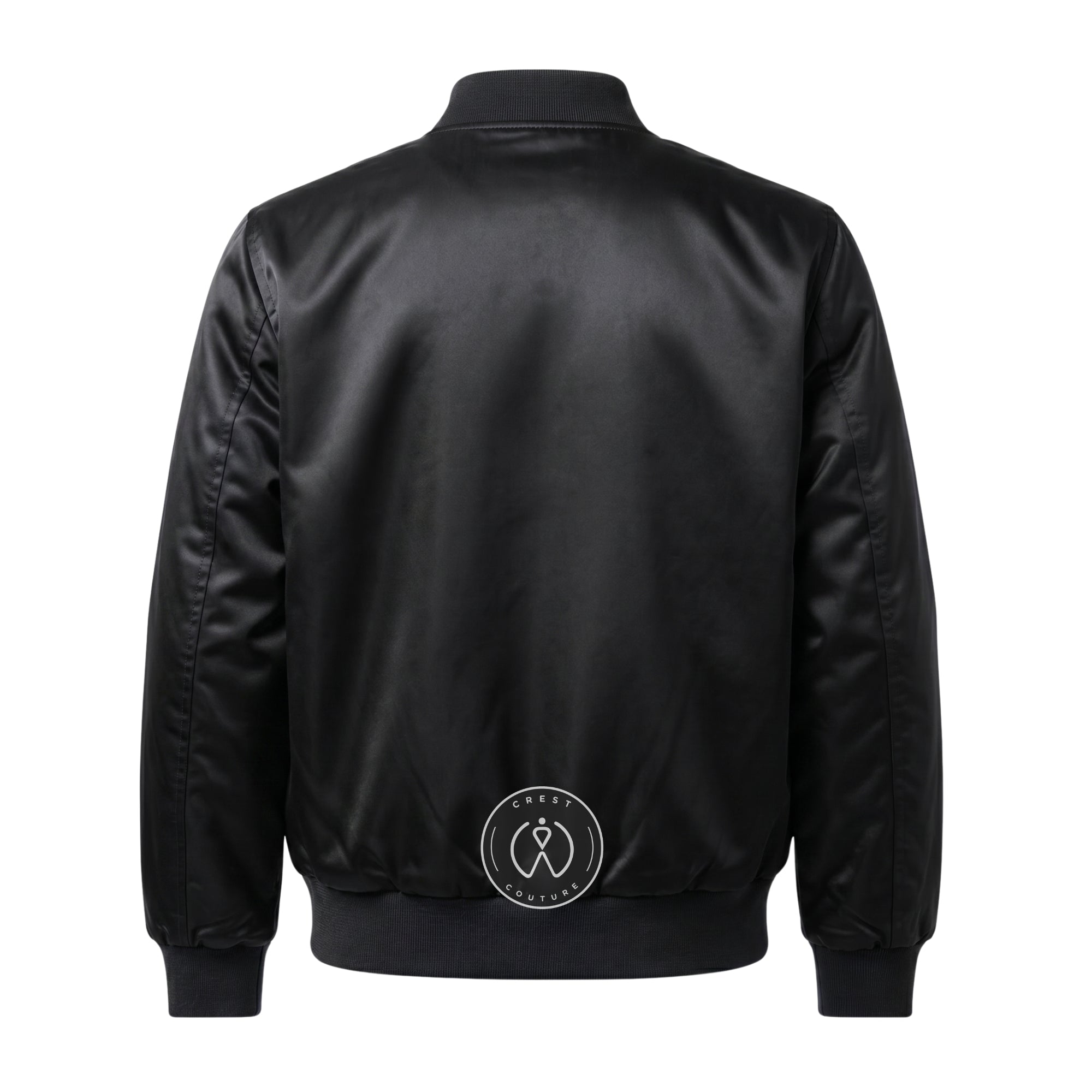 Black Satin Varsity Jacket – Custom Letterman Jacket, Unisex Streetwear Bomber
