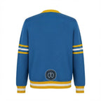 Unisex Varsity Knit Sweater – Blue & Gold | Classic Letterman-Style Cardigan