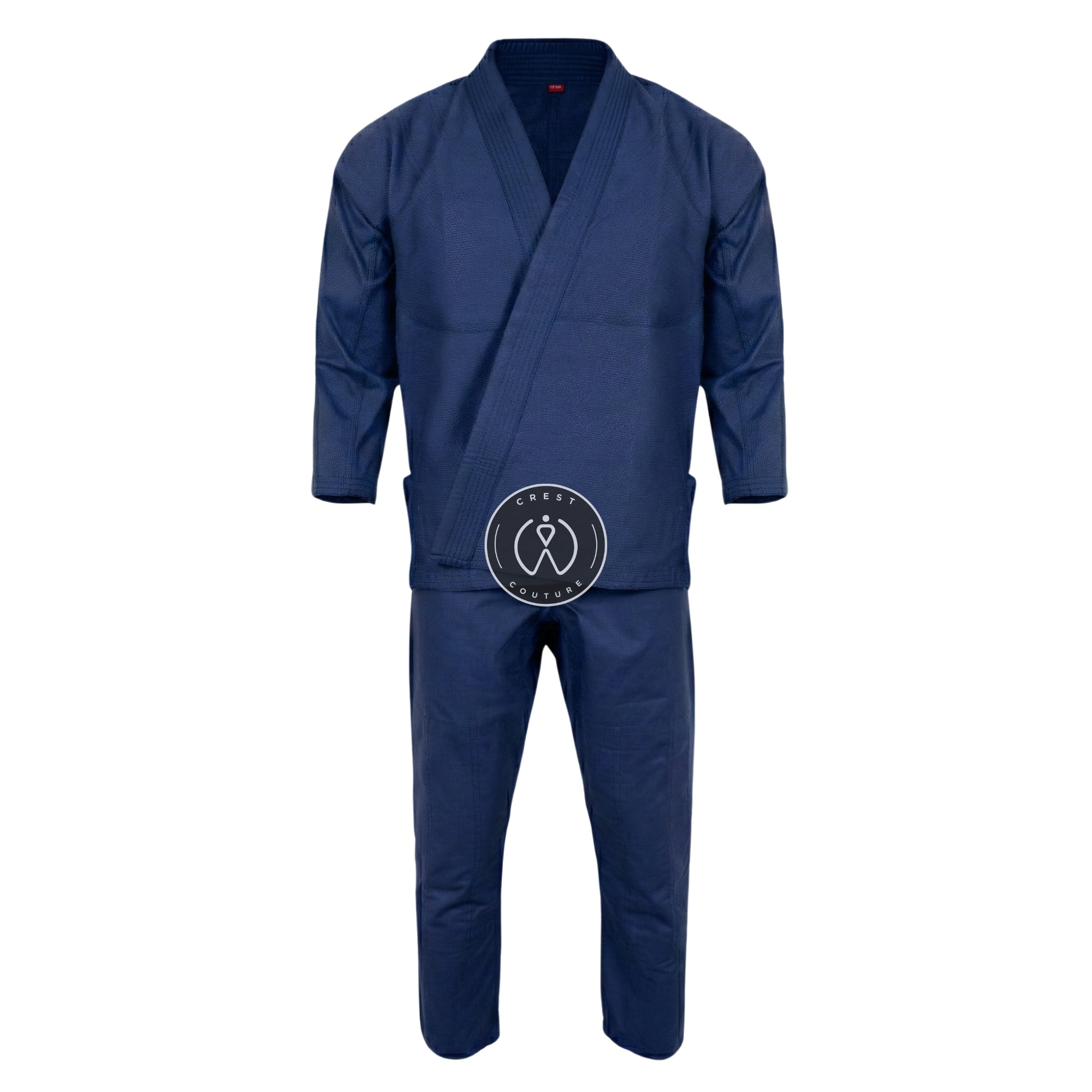 Crest Couture BJJ Gi – 450 GSM Pearl Weave Competition Jiu Jitsu Kimono (Navy Blue)