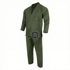 Crest Couture BJJ Gi – 450 GSM Pearl Weave Competition Jiu Jitsu Kimono (Olive Green)