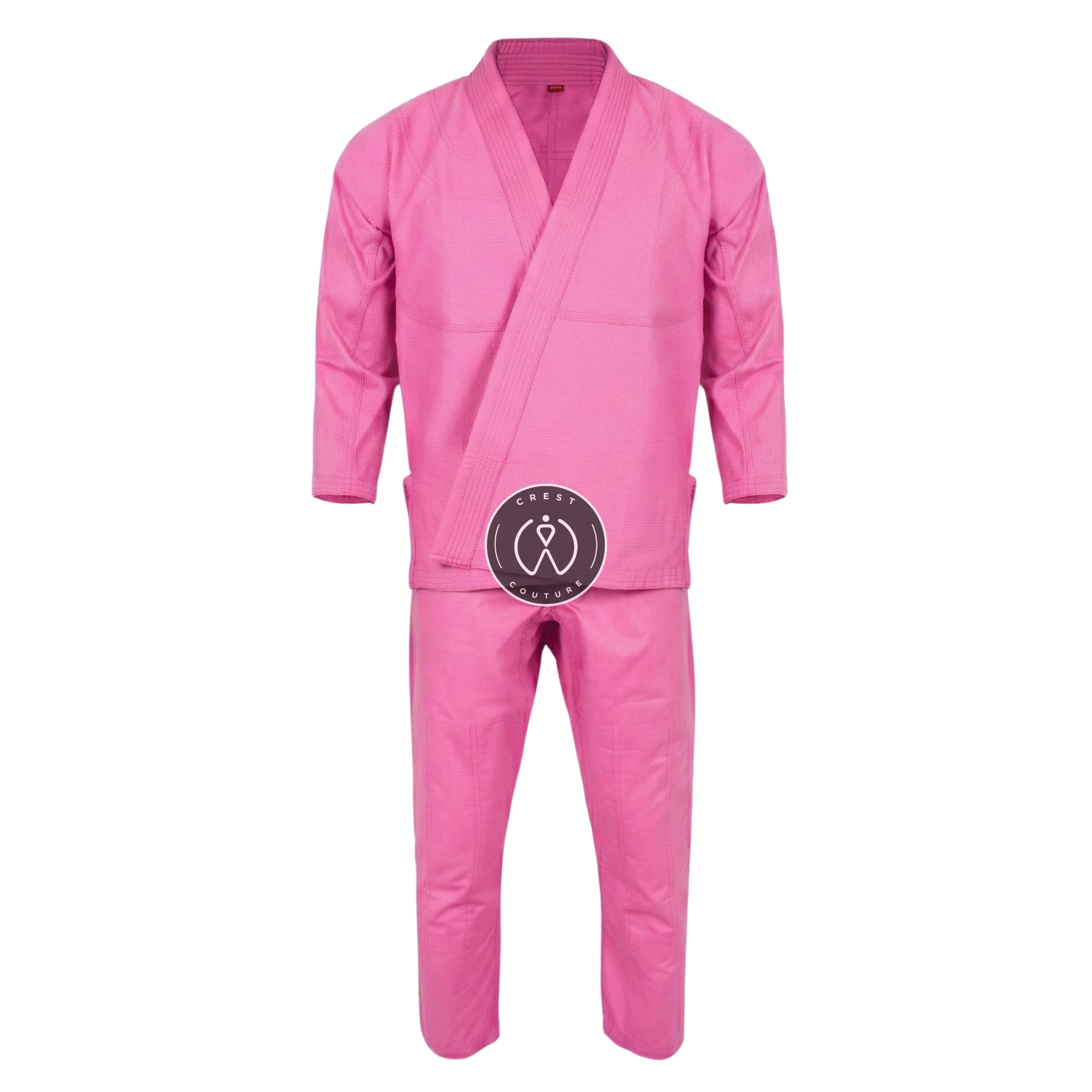 Crest Couture BJJ Gi – 450 GSM Pearl Weave Competition Jiu Jitsu Kimono (Pink)