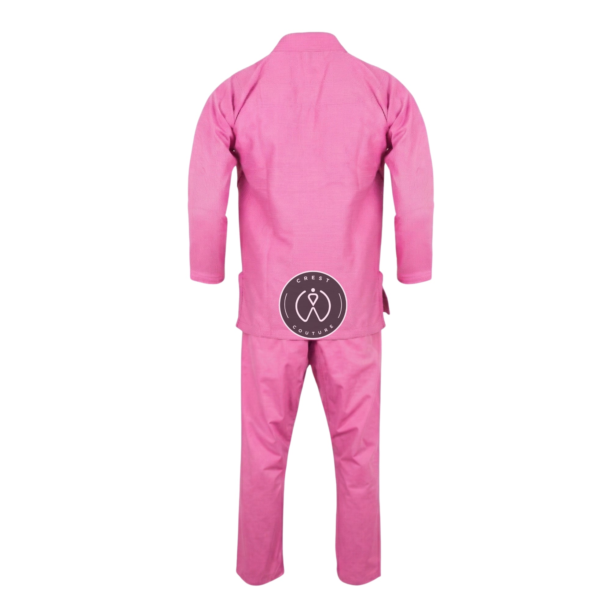 Crest Couture BJJ Gi – 450 GSM Pearl Weave Competition Jiu Jitsu Kimono (Pink)