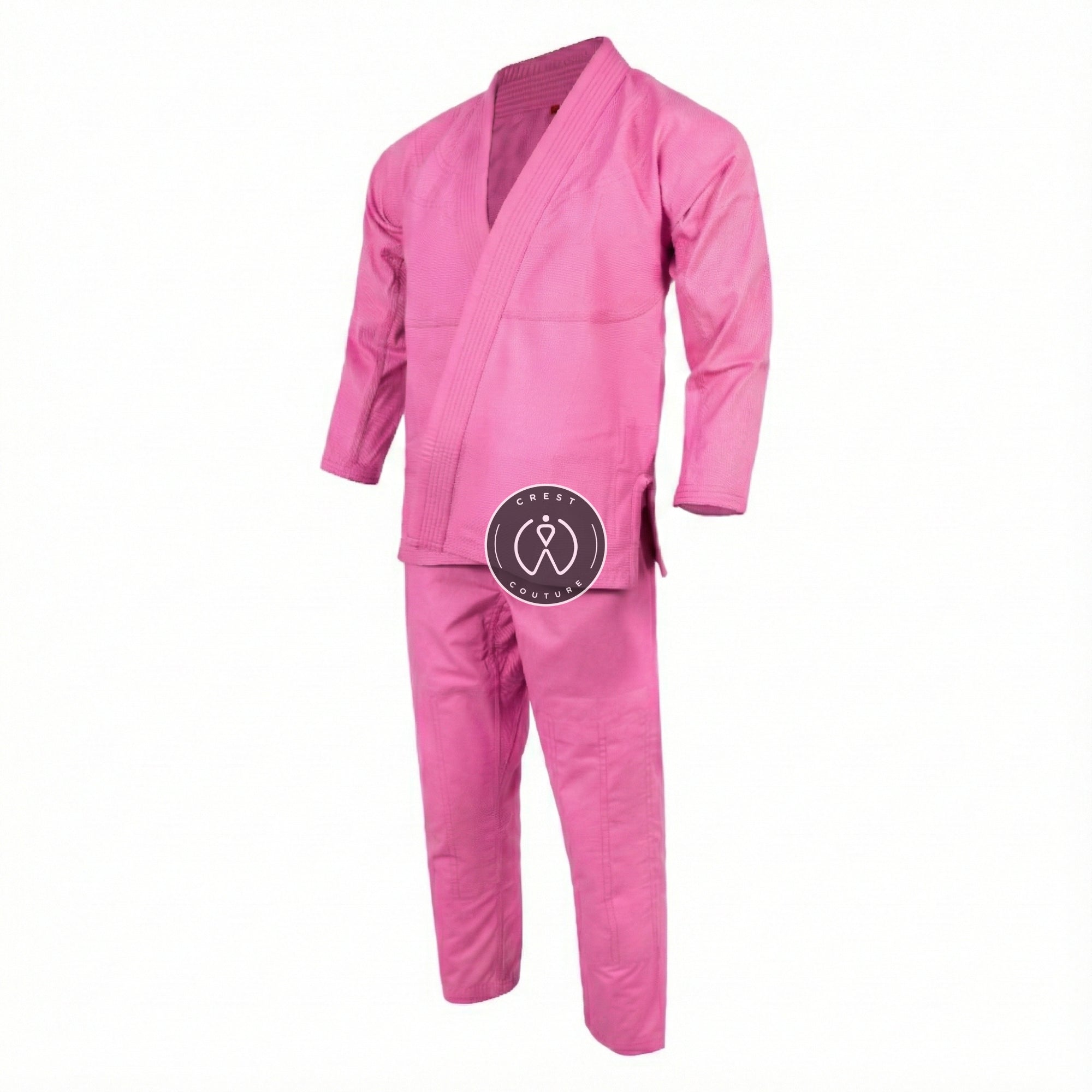 Crest Couture BJJ Gi – 450 GSM Pearl Weave Competition Jiu Jitsu Kimono (Pink)