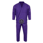 Crest Couture BJJ Gi – 450 GSM Pearl Weave Competition Jiu Jitsu Kimono (Purple)