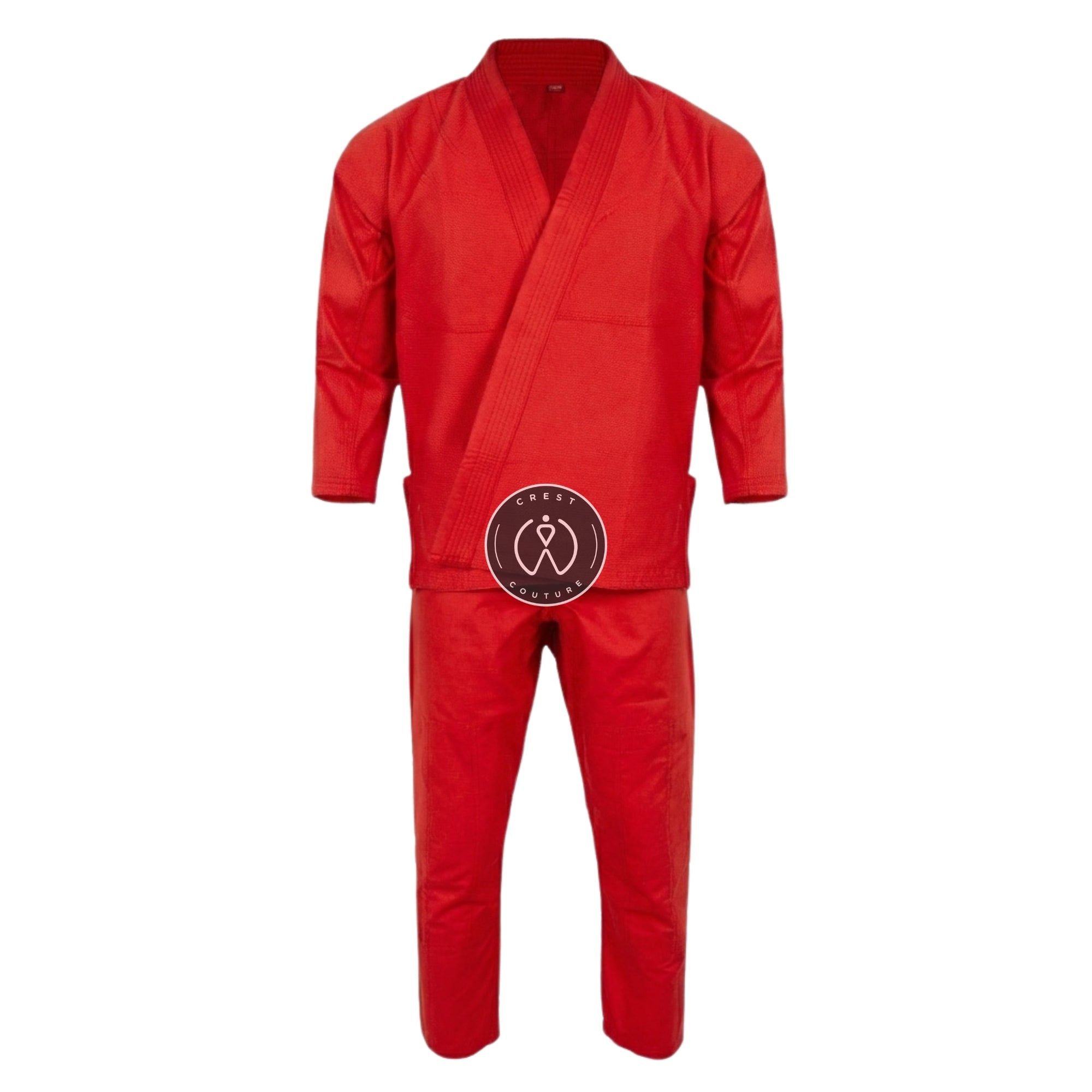 Crest Couture BJJ Gi – 450 GSM Pearl Weave Competition Jiu Jitsu Kimono (Red)
