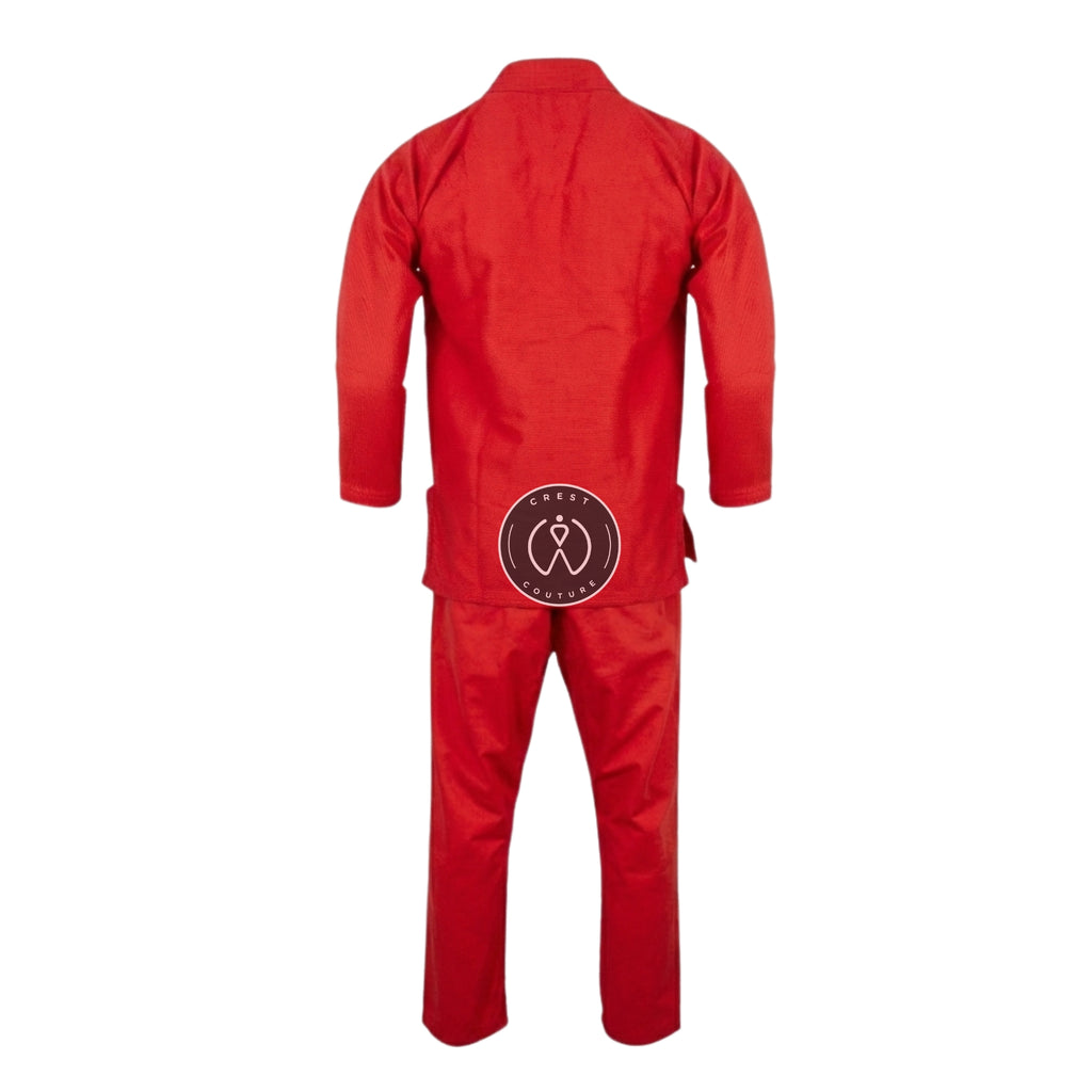 Crest Couture BJJ Gi – 450 GSM Pearl Weave Competition Jiu Jitsu Kimono (Red)