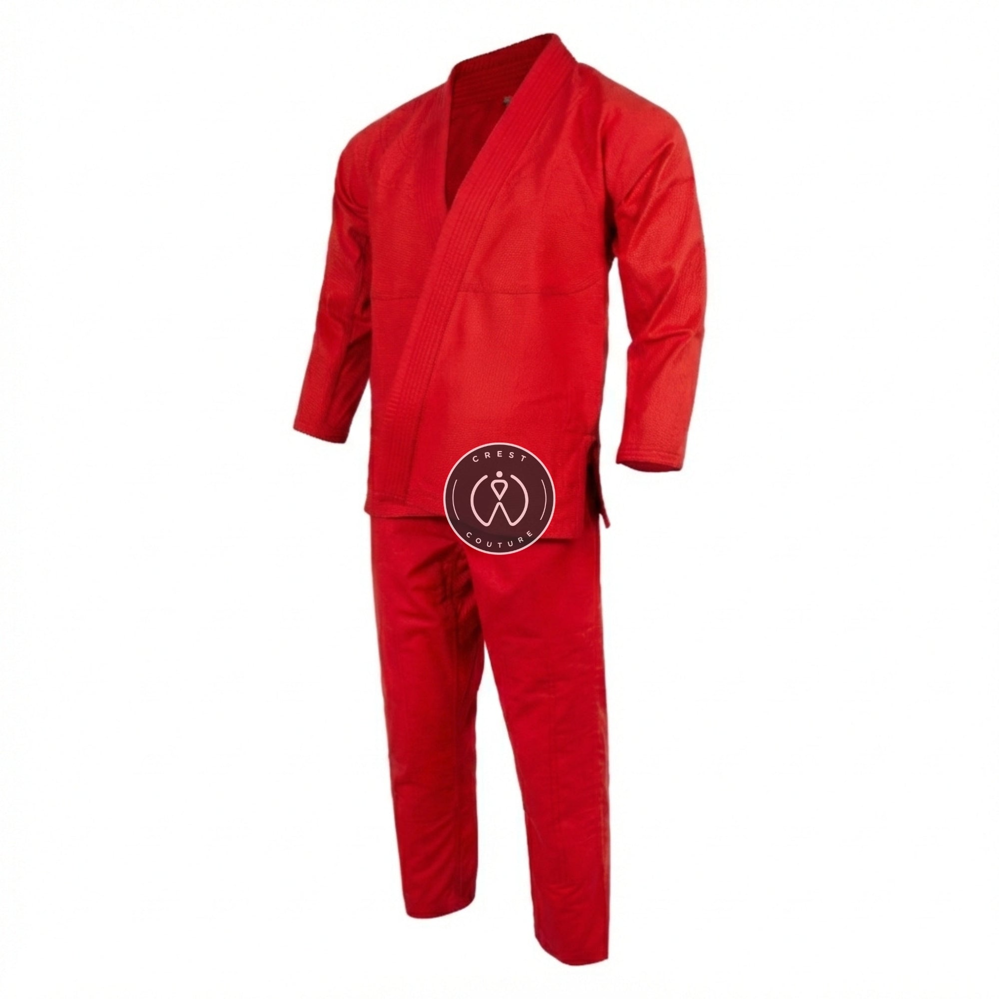 Crest Couture BJJ Gi – 450 GSM Pearl Weave Competition Jiu Jitsu Kimono (Red)