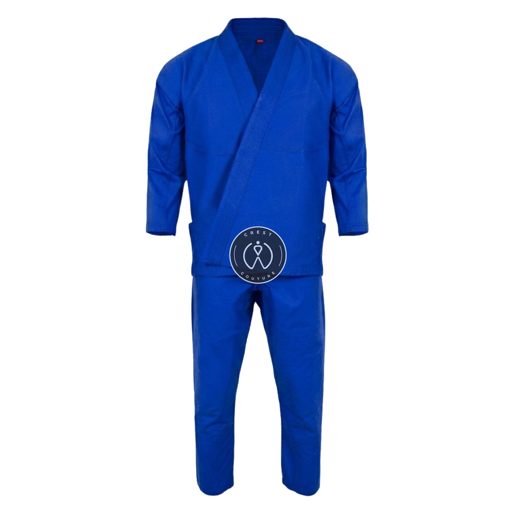 Crest Couture BJJ Gi – 450 GSM Pearl Weave Competition Jiu Jitsu Kimono (Royal Blue)