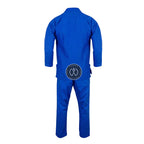 Crest Couture BJJ Gi – 450 GSM Pearl Weave Competition Jiu Jitsu Kimono (Royal Blue)