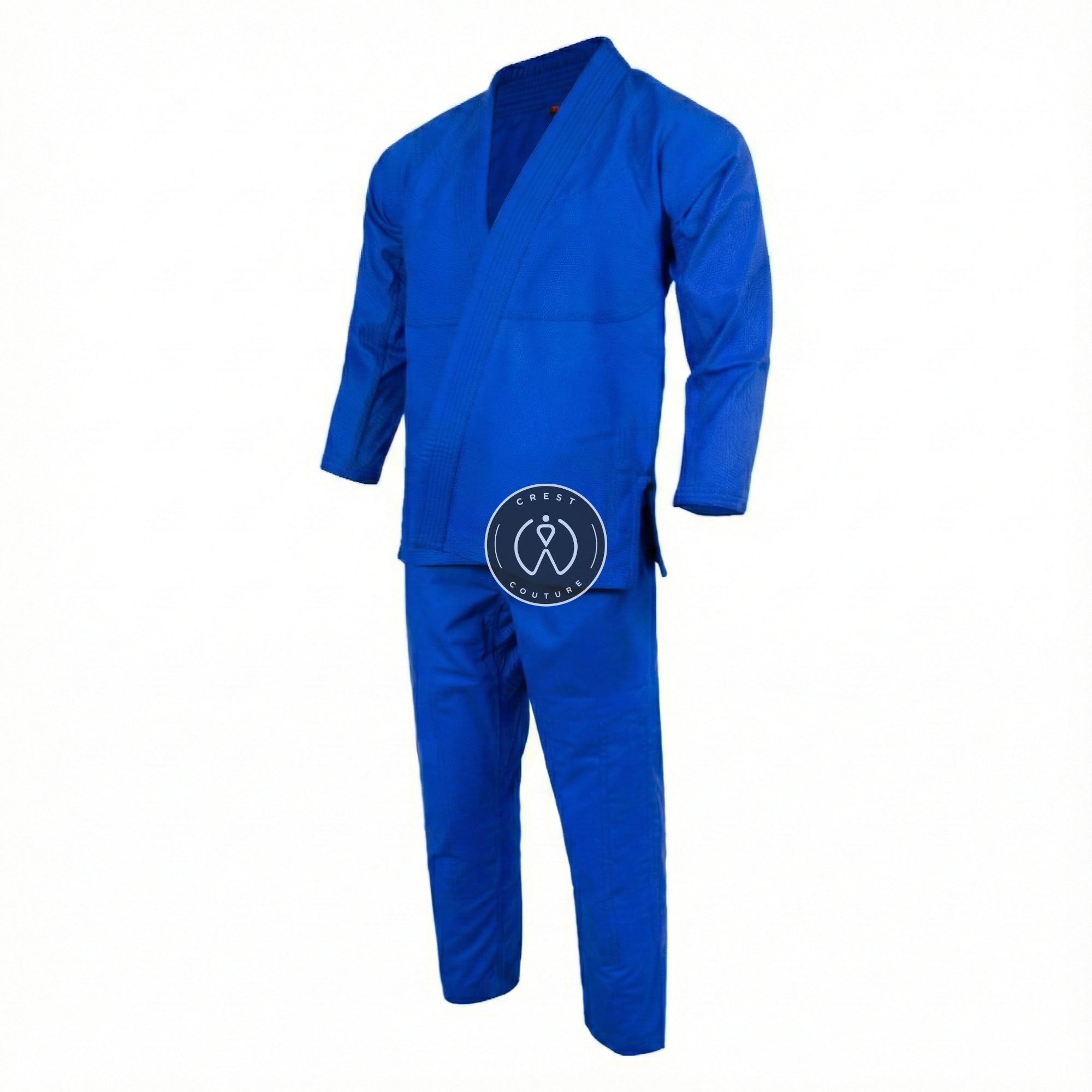Crest Couture BJJ Gi – 450 GSM Pearl Weave Competition Jiu Jitsu Kimono (Royal Blue)