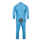 Crest Couture BJJ Gi – 450 GSM Pearl Weave Competition Jiu Jitsu Kimono (Sky Blue)