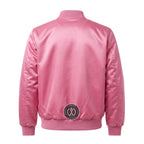 Pink Satin Varsity Jacket – Custom Letterman Jacket, Unisex Streetwear Bomber