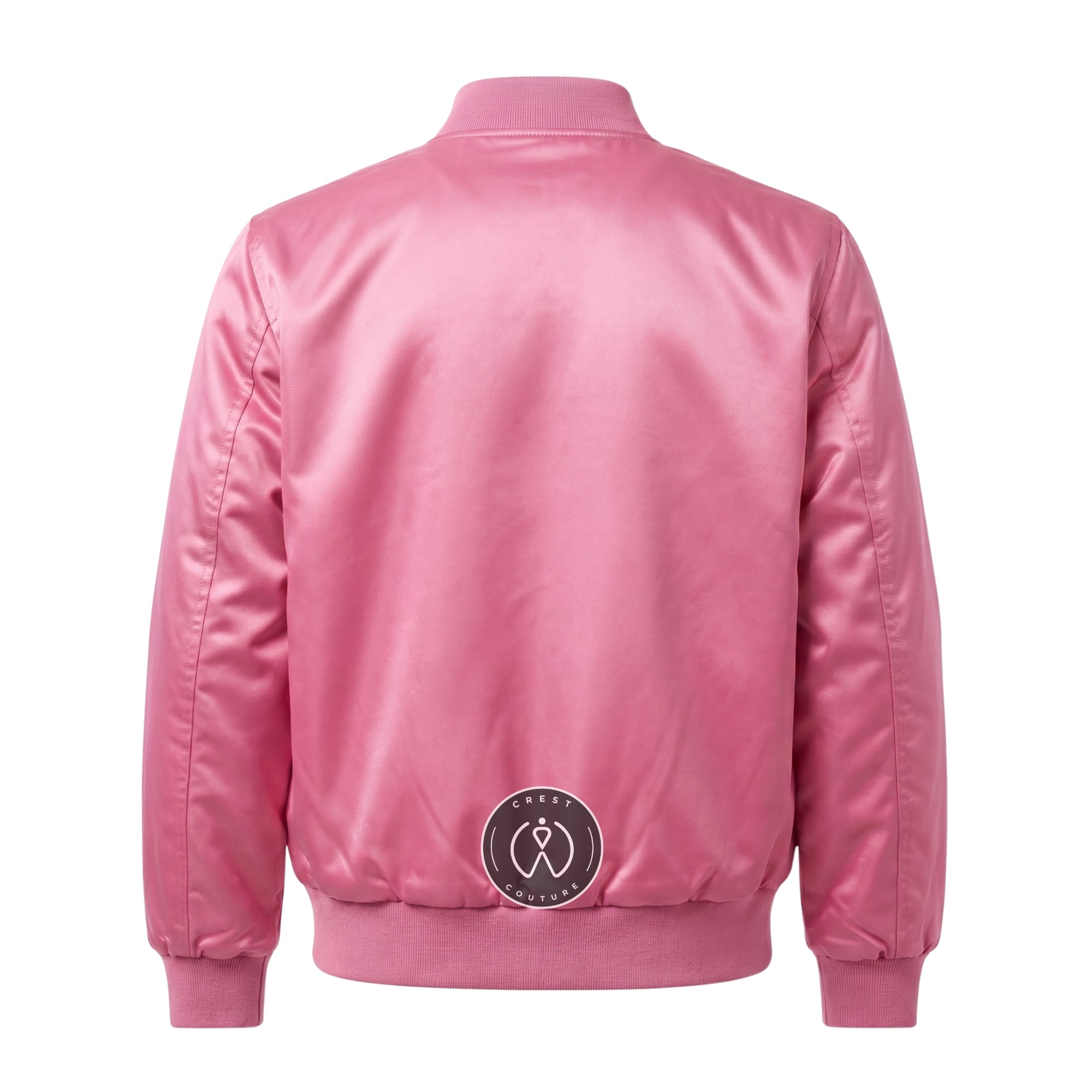 Pink Satin Varsity Jacket – Custom Letterman Jacket, Unisex Streetwear Bomber