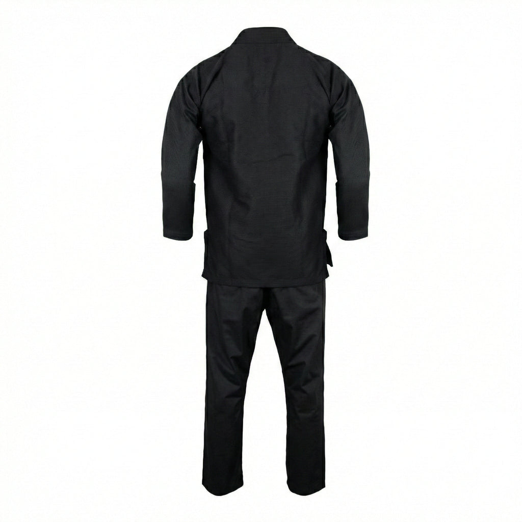 Crest Couture BJJ Gi – 450 GSM Pearl Weave Competition Jiu Jitsu Kimono (Black)