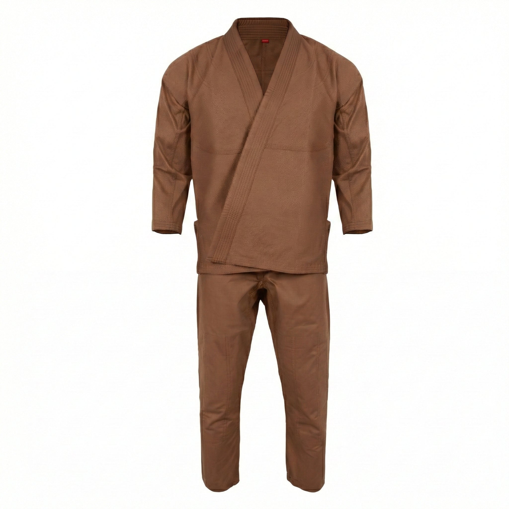 Crest Couture BJJ Gi – 450 GSM Pearl Weave Competition Jiu Jitsu Kimono (Brown)