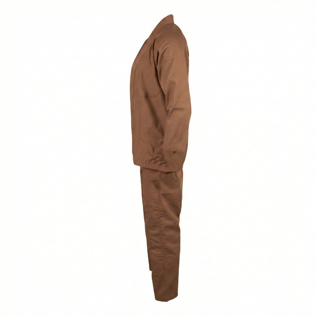 Crest Couture BJJ Gi – 450 GSM Pearl Weave Competition Jiu Jitsu Kimono (Brown)