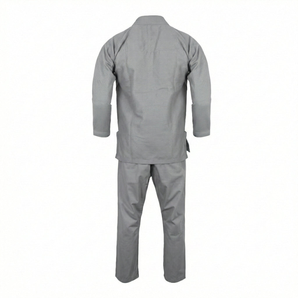 Crest Couture BJJ Gi – 450 GSM Pearl Weave Competition Jiu Jitsu Kimono (Grey)