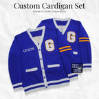 Made to Order - Unisex Varsity Knit Sweater | Classic Letterman-Style Cardigans