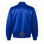 Royal Blue Satin Varsity Jacket – Custom Letterman Jacket, Unisex Streetwear Bomber