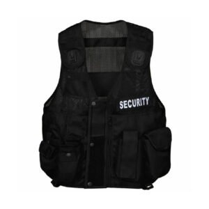 Buy a black tactical security vest at Crest Couture.